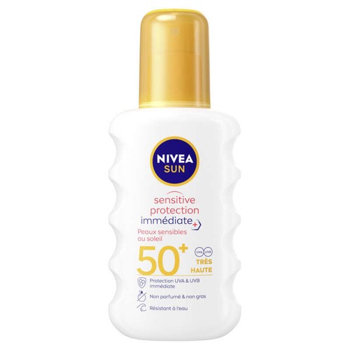 Nivea Spray Solaire Sensitive Protection Immédiate FPS 50+ 200ml