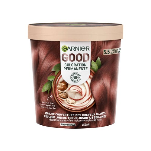 Garnier Good Coloration permanente Chatain Acajou Hibiscus