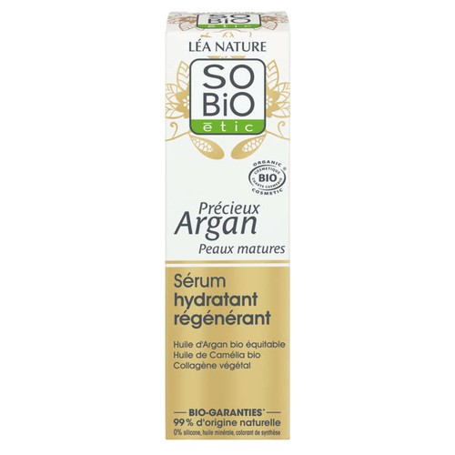 SO'BiO Sérum Hydratant régénérant argan peaux matures 30ml