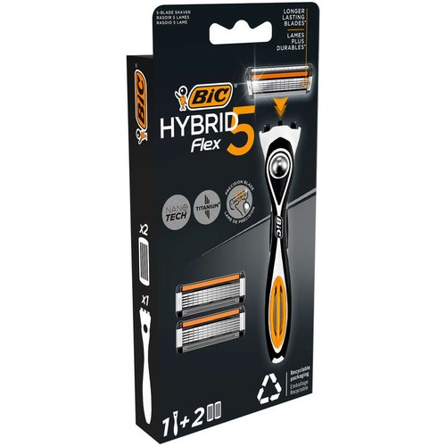 Bic Rasoir Homme flex 5 hybrid 1+2 Recharges