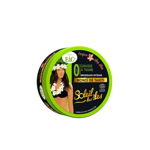 Soleil des Iles Graisse à Traire Bronzage Intense Monoï de Tahiti Bio 150ml