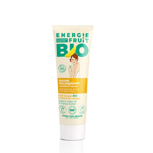 Energie Fruit Baume Nourrissant lèvres et mains à l'Huile d'argan Bio et Mangue 30ml