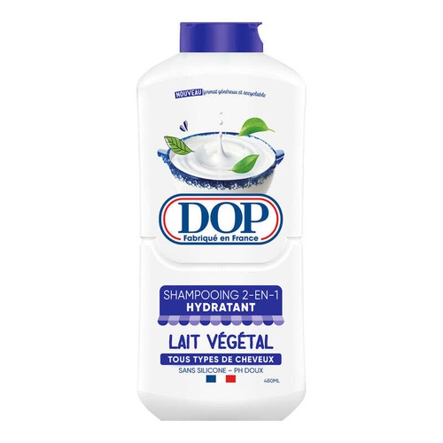 DOP Shampooing 2en1 Hydratant Lait Végétal 480ml