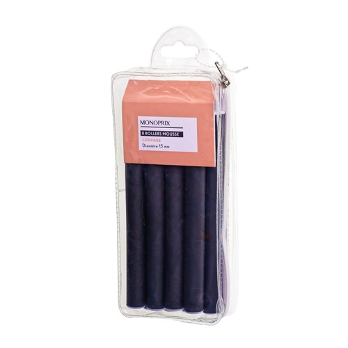 Monoprix 8 Rollers Mousse diamètre 15mm