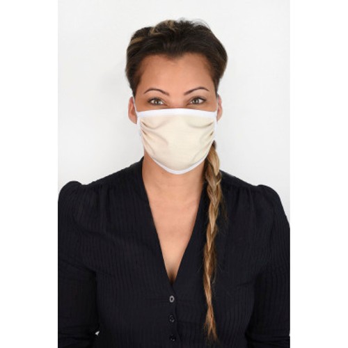 Cat 1 - Berthille 2 masques Adulte lavables et réutilisables Marine / Ecru