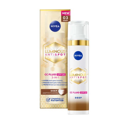 Nivea CC Crème Fluide Anti-Täches Teinte Foncée FPS30 Luminous 630 40ml