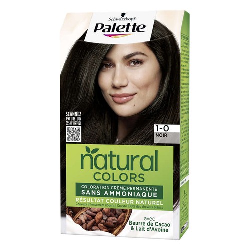 Schwarzkopf Palette Natural Colors Coloration Permanente Noir 1.0