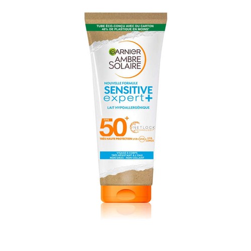 Ambre Solaire Lait Protection Solaire Sensitive Expert Carton FPS 50+ 200ml