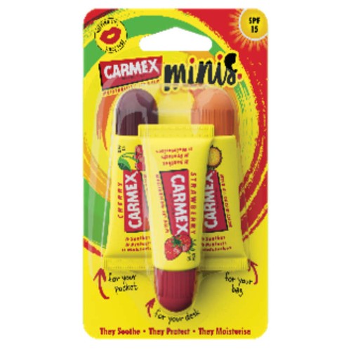 Carmex Mini Baumes à Lèvres SPF15 3x5g