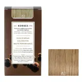 Korres coloration permanente huile d'argan, blond clair cendré 8.1