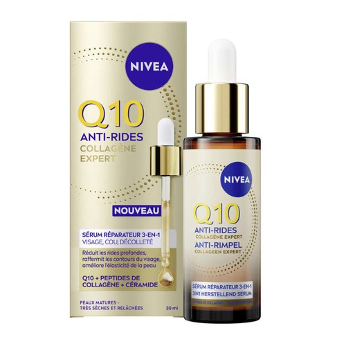 Nivea Sérum Réparateur 3-en-1 Anti-Rides Q10 Collagène 30ml