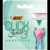 Bic Click 3 Soleil Sensitive Recharges Rasoir Rechargeables pour Femme (3 Lames Mobiles) - Boîte de 4