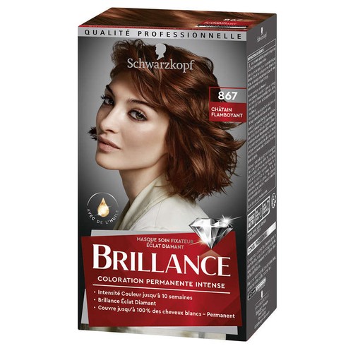 Schwarzkopf Brillance Coloration Permanente Intense Châtain Flamboyant N°867