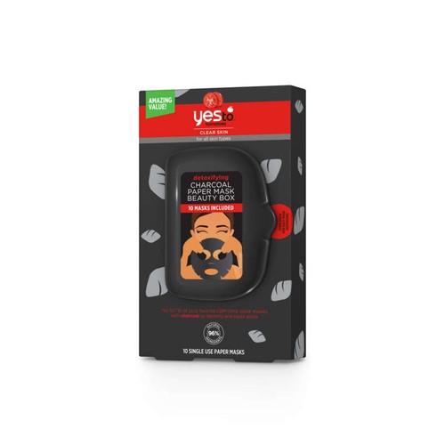 Yes To Coffret Beauté De 10 Masques En Tissu Charbon Détoxifiant