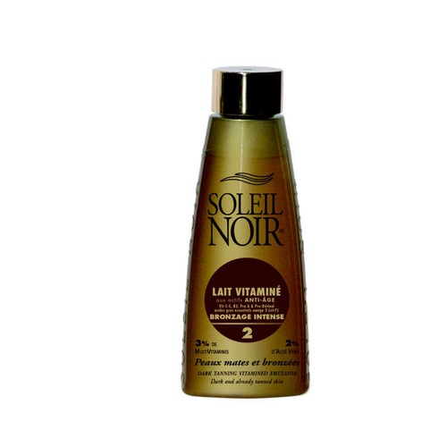 Soleil Noir Lait Vitaminé Anti Age Bronzage Intense 150ml