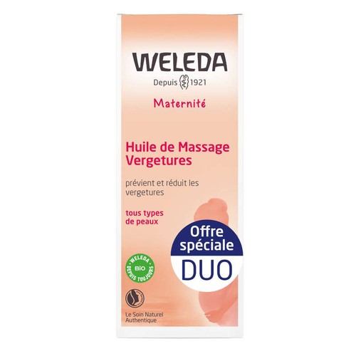 [Para] Weleda Lot huile de massage vergetures Bio 2x100ml