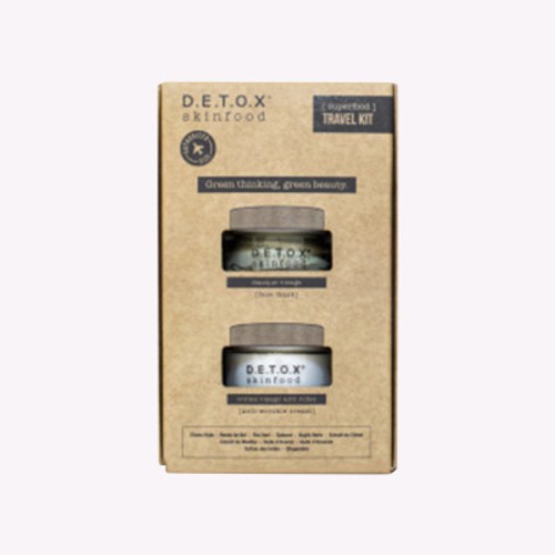 Detox Skin Food Travel kit Coffret 3Scrub+