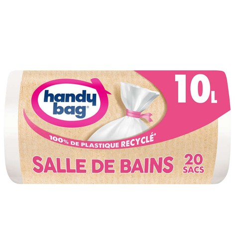 Handy bag sacs poubelle pour salle de bains 20x10L