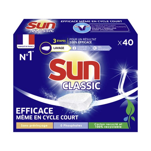 Sun Tablettes Lave-Vaisselle Classiques x40