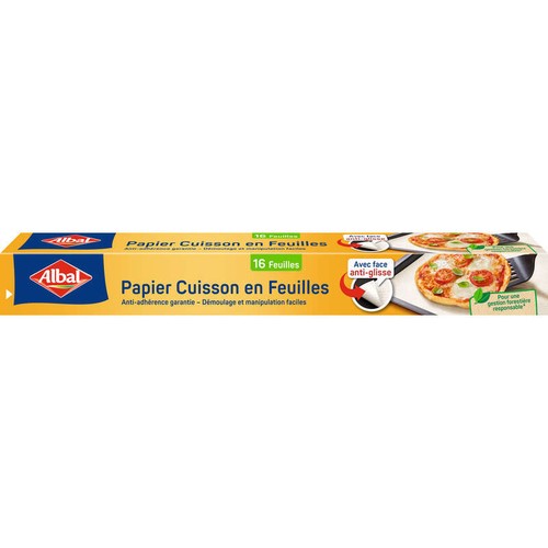 Albal Papier Cuisson 16 feuilles Anti-adhérent