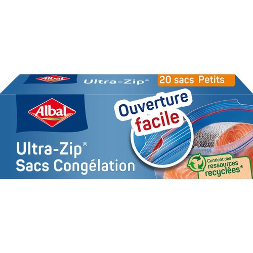 Albal Sacs Congélation Ultra Zip Fermeture Zip 20x1L