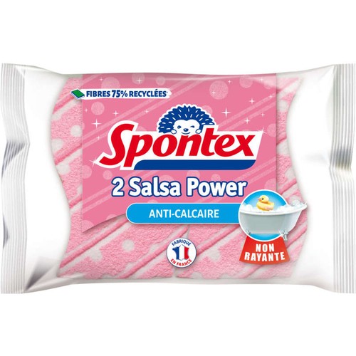 Spontex Éponge Salsa Power Anti-Calcaire x2