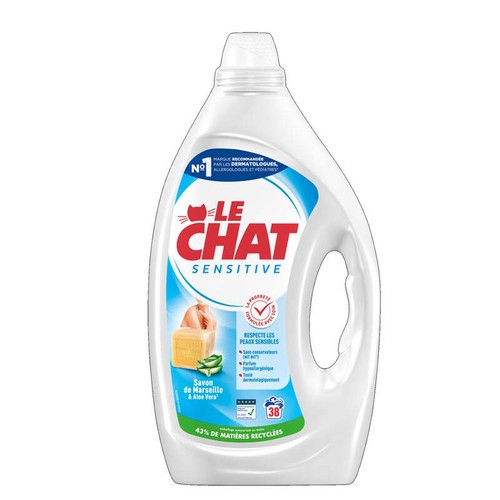 Le Chat Sensitive Savon de Marseille & Aloe Vera 38 Lavages