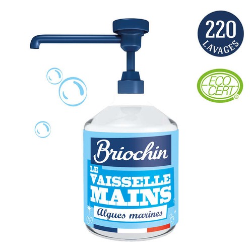 Briochin Liquide Vaisselle Mains au Savon Noir & Algues marines 500ml