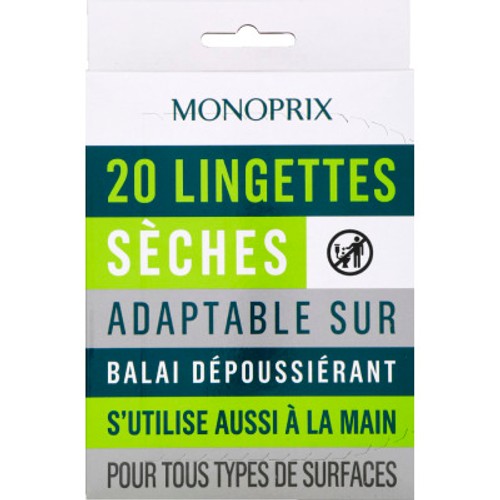 Monoprix 20 Lingettes sèches dépoussiérantes adaptable