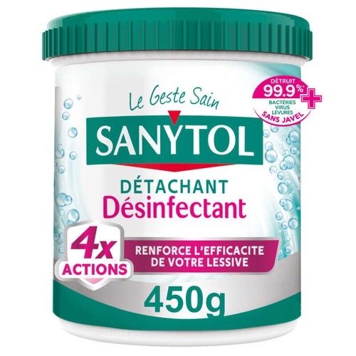 Sanytol Poudre détachante désinfectante 4 actions 450g