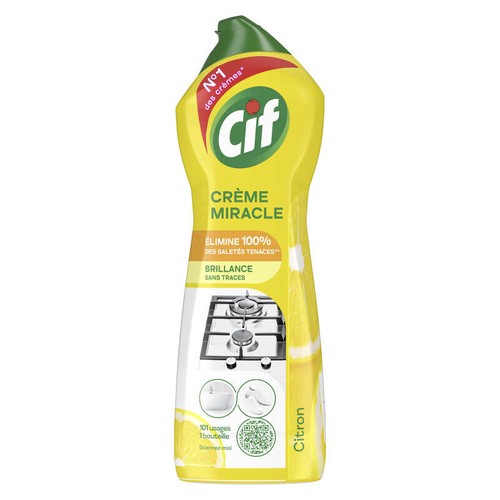 Cif Crème Miracle Brillance Anti-traces Citron  750ml