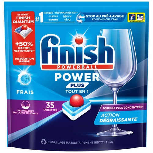 Finish Powerball Tablette Lave-Vaisselle Power Plus Tout en 1 x35 560g