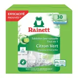 Rainett Tablettes Machine Ecolabel Lave-Vaisselle Tout-En-1 Citron Vert x30