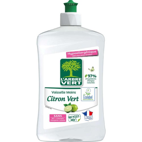 L'Arbre Vert Liquide vaisselle écolabel citron vert 500ml
