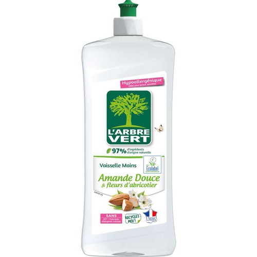 L'Arbre Vert Vaisselle Mains Amande Douce & Fleurs D'Abricotier 750ml