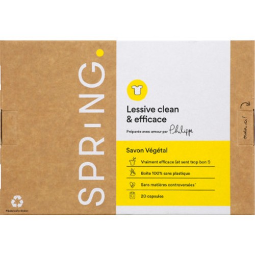 Spring Capsules de Lessive Savon Végétal x20
