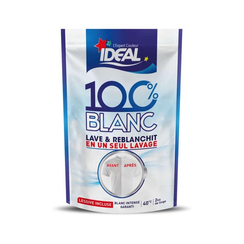 Idéal Lessive 100% Blanc 300g