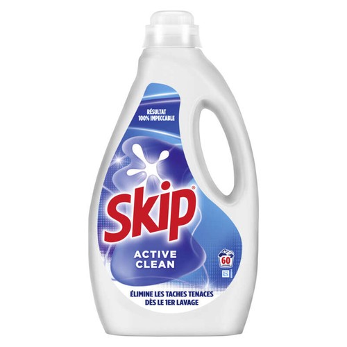 Skip Lessive Liquide Active Clean 60 Lavages