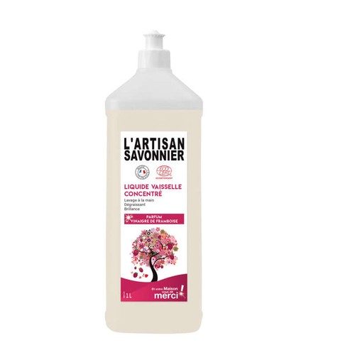 L'artisan savonnier Liquide vaisselle Vinaigre de framboise 1L