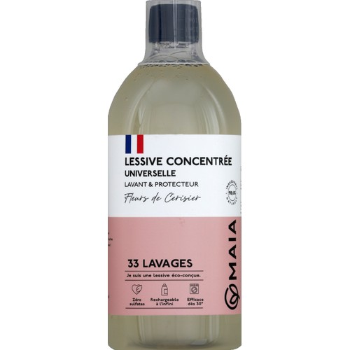 Maia Lessive Douce Universelle Lavant & Protecteur Fleur de Cerisier 1L
