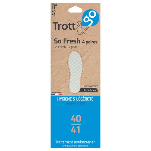 La Brosse et Dupont Trott et Go Semelles So Fresh 4 Paires 40/41