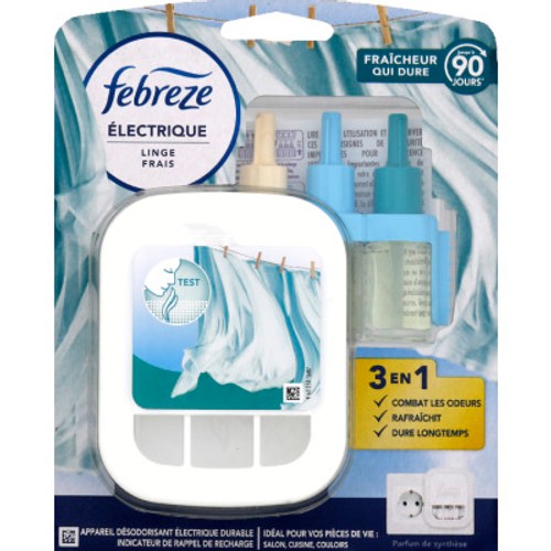 Febreze Diffuseur Electrique 3en1 Linge Frais 19ml