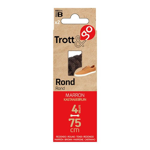 La Brosse Et Dupont Lacet Ronds Marron 75cm 2 Paires