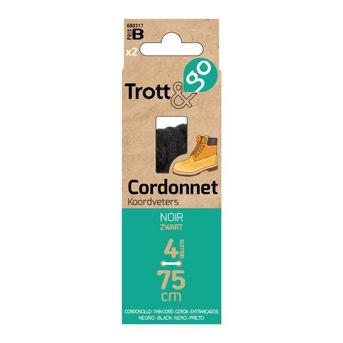 La Brosse Et Dupont Lacets Cordonnets Noir75cm 2 Paires