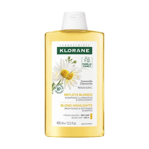 [Para] Klorane Shampoing Éclaircissant à la Camomille Reflets Blonds pour Cheveux Blonds à Châtains 400ml