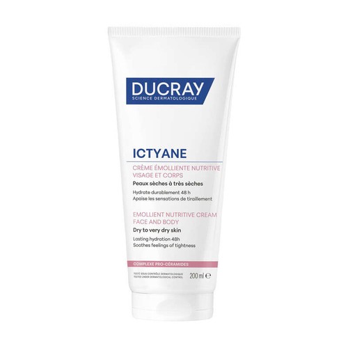 [Para] Ducray Ictyane Crème Emolliente Nutritive Visage et corps 200ml