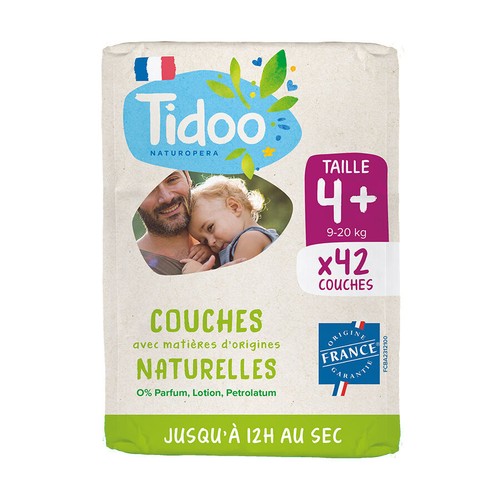[Para] [Par Naturalia] Tidoo Couches avec Matières Naturelles T4 (9-20kg) x42