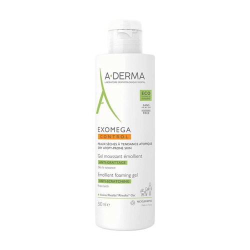 [Para] A-Derma Exomega Control Gel Moussant Emollient Anti-Grattage 500ml