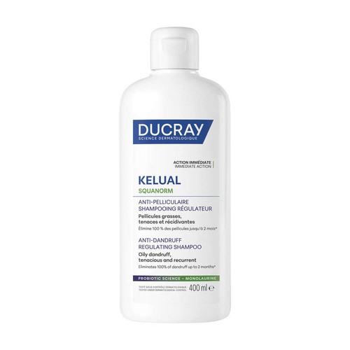 [Para] Ducray Kelual Squanorm Shampoing Traitant Régulateur Pellicules Grasses 400ml