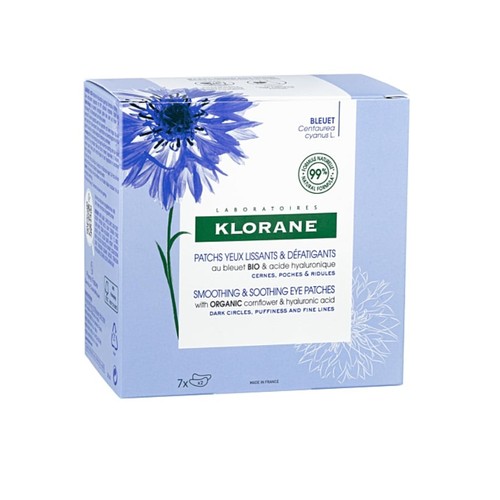 [Para] Klorane Patchs yeux lissants hydro-gel - Bleuet Bio + Acide Hyaluronique x7